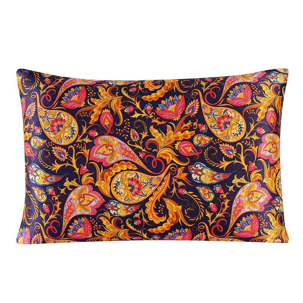Golden Paisley Mulberry Silk Pillowcase