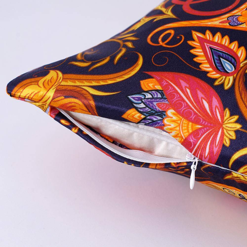 Golden Paisley Mulberry Silk Pillowcase