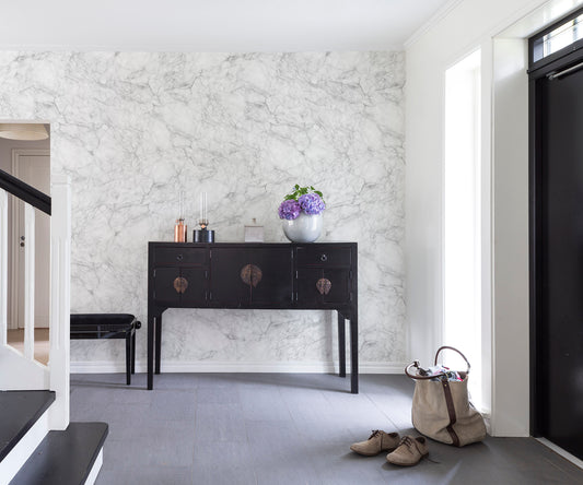 Noble White Marble Mural Wallpaper (SqM)