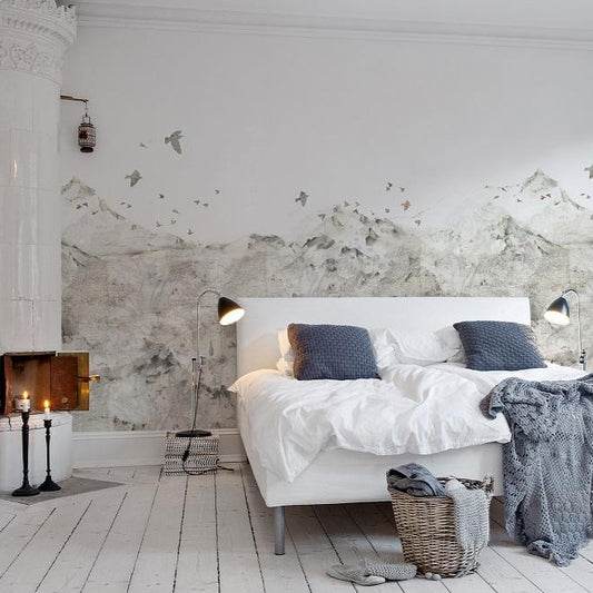 Paper Mountains Mural Wallpaper (SqM)