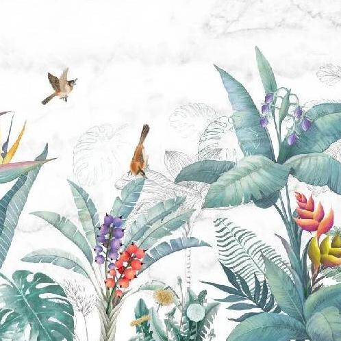 Pastel Garden Mural Wallpaper (SqM)