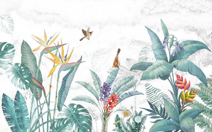 Pastel Garden Mural Wallpaper (SqM)