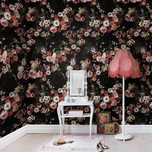 Sleeping Beauty Roses Mural Wallpaper (SqM)