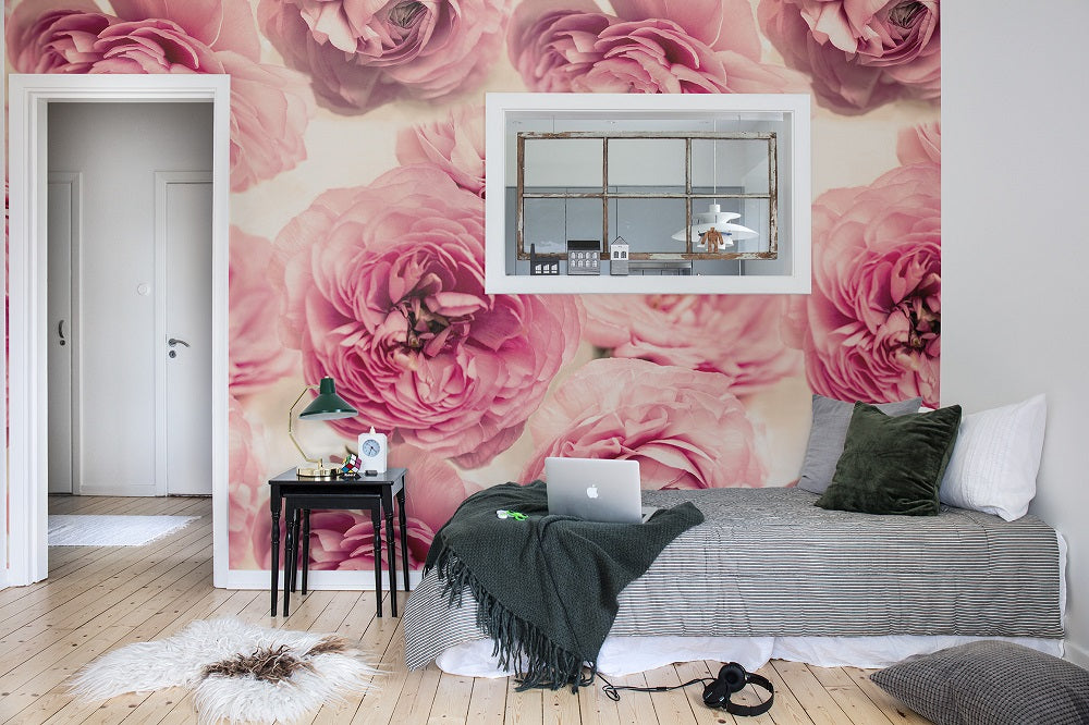 Summer Wind Roses Mural Wallpaper (SqM)