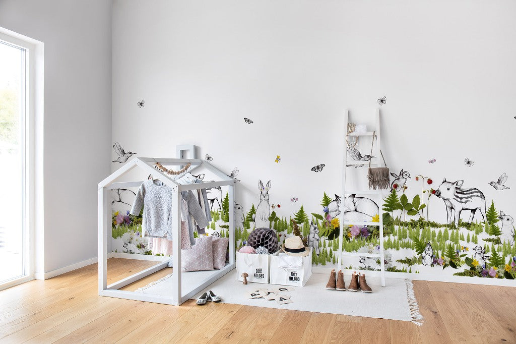 The Rabbit Play Mural Wallpaper (SqM)