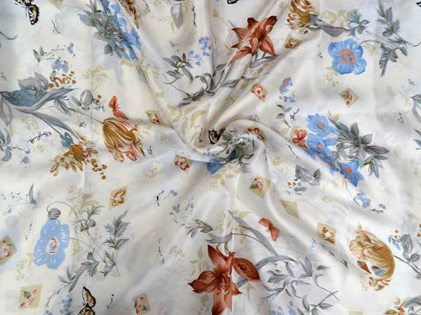 Vintage Tulips Mulberry Silk Pillowcase