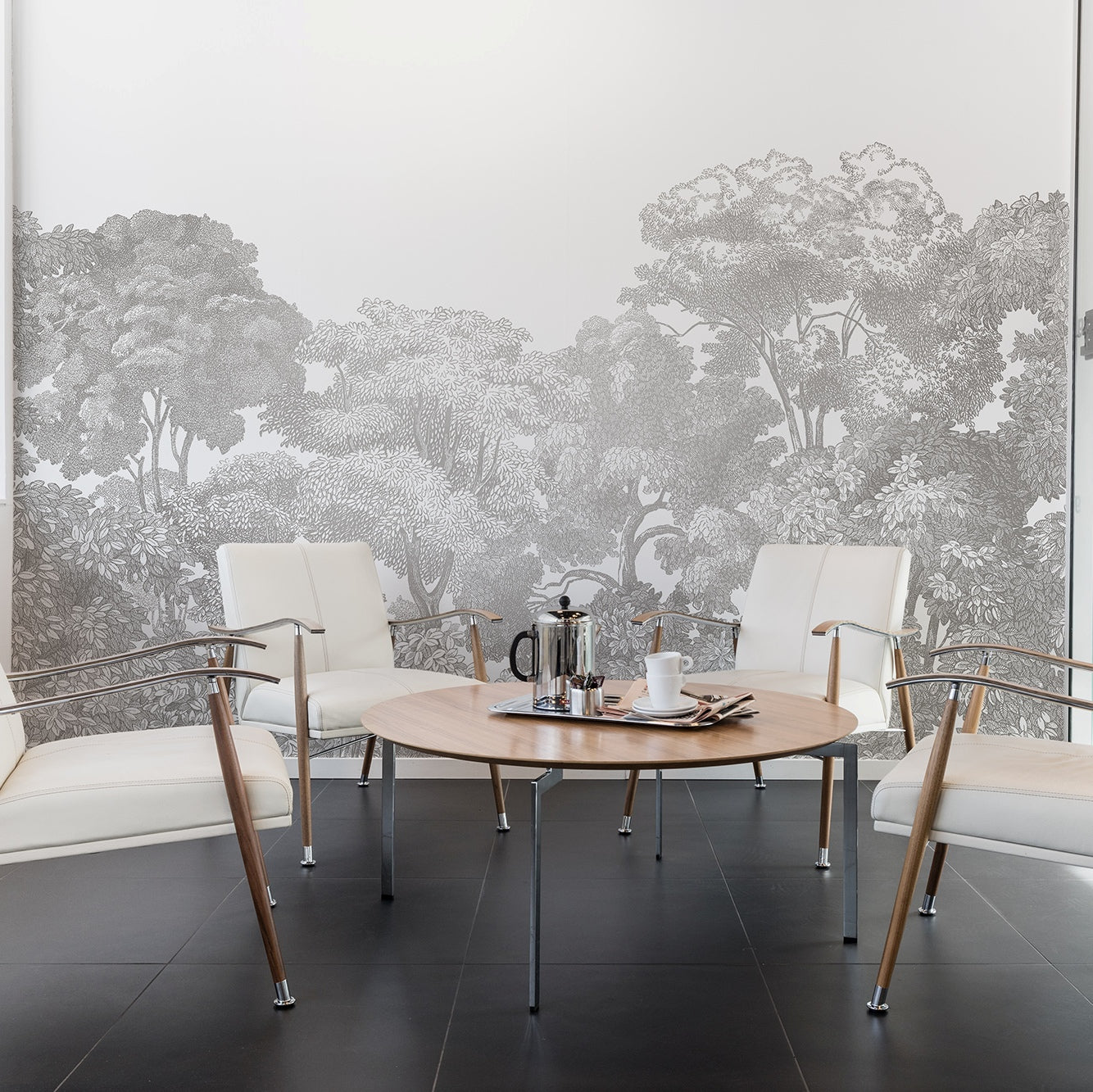 Bellewood Grey Fog Wall Mural Wallpaper (SqM)