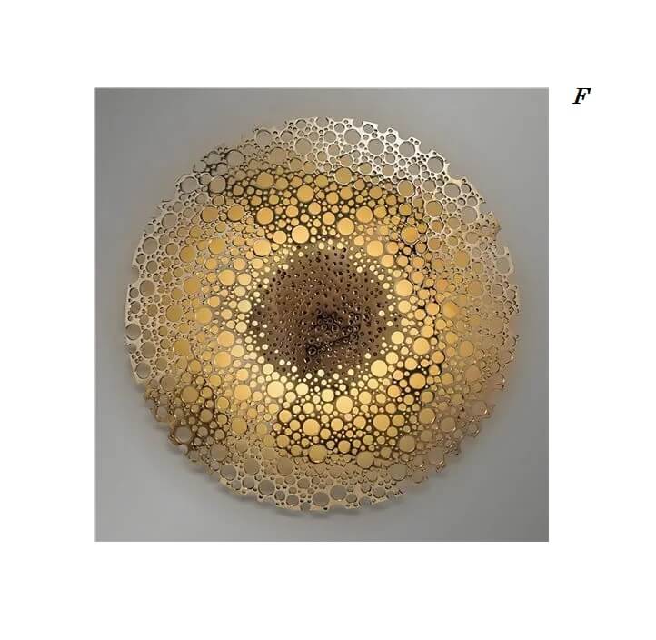 Abstract Golden Black White Wall Art
