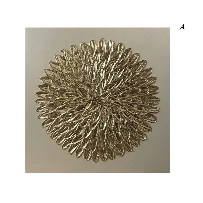 Abstract Golden Black White Wall Art