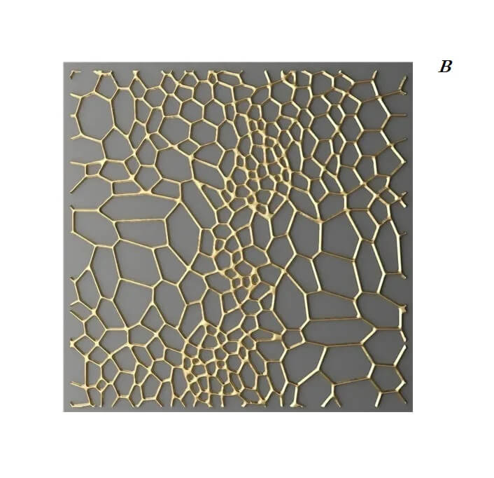 Abstract Golden Black White Wall Art
