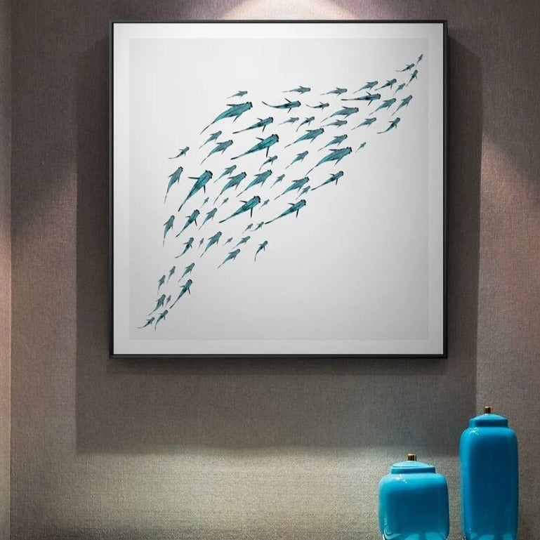 Nordic Minimalist Fish Wall Art