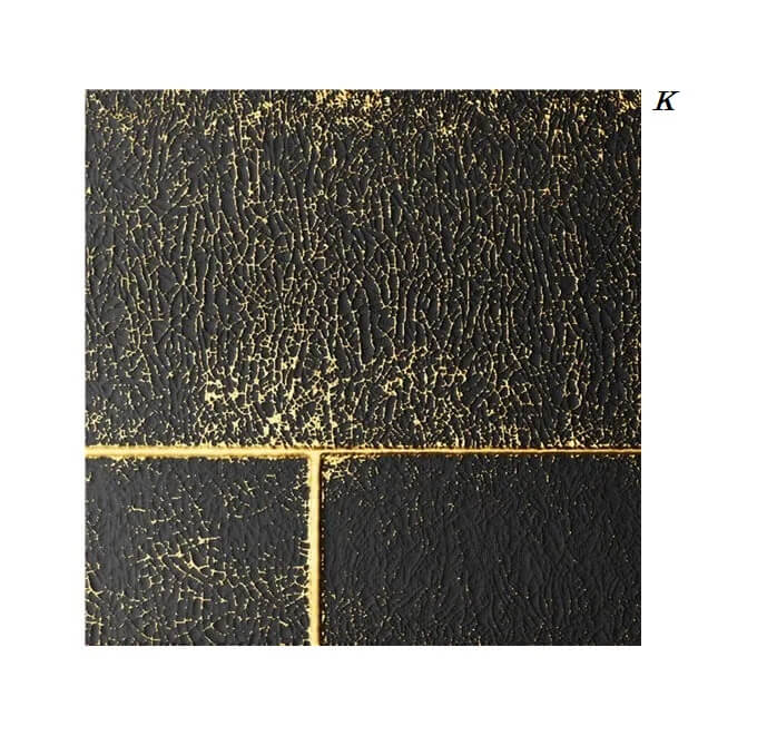 Abstract Golden Black White Wall Art