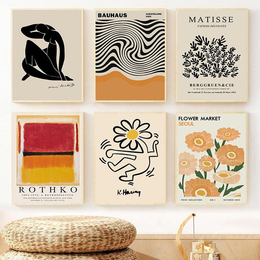 Abstract Yayoi Kusama Matisse Rothko Exhibition Canvas Wall Art