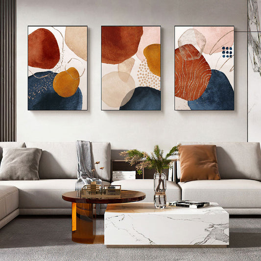 Abstract Geometric Watercolor Pastel Canvas Prints