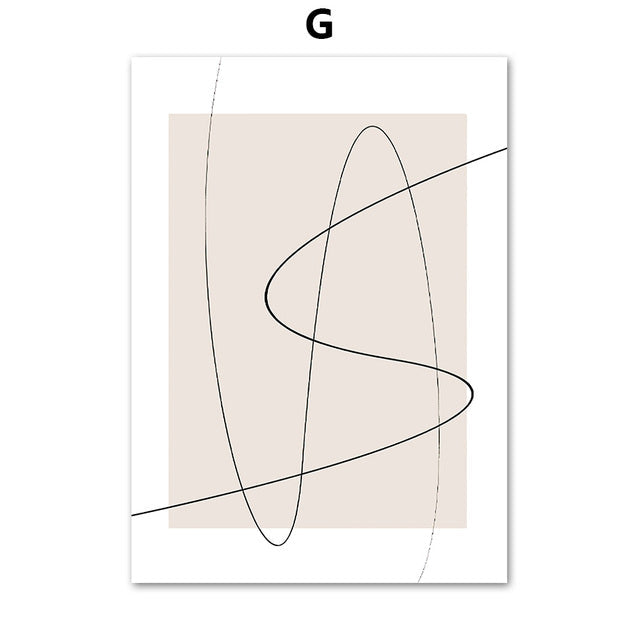 Abstract Woman Flower Line Art Canvas Prints