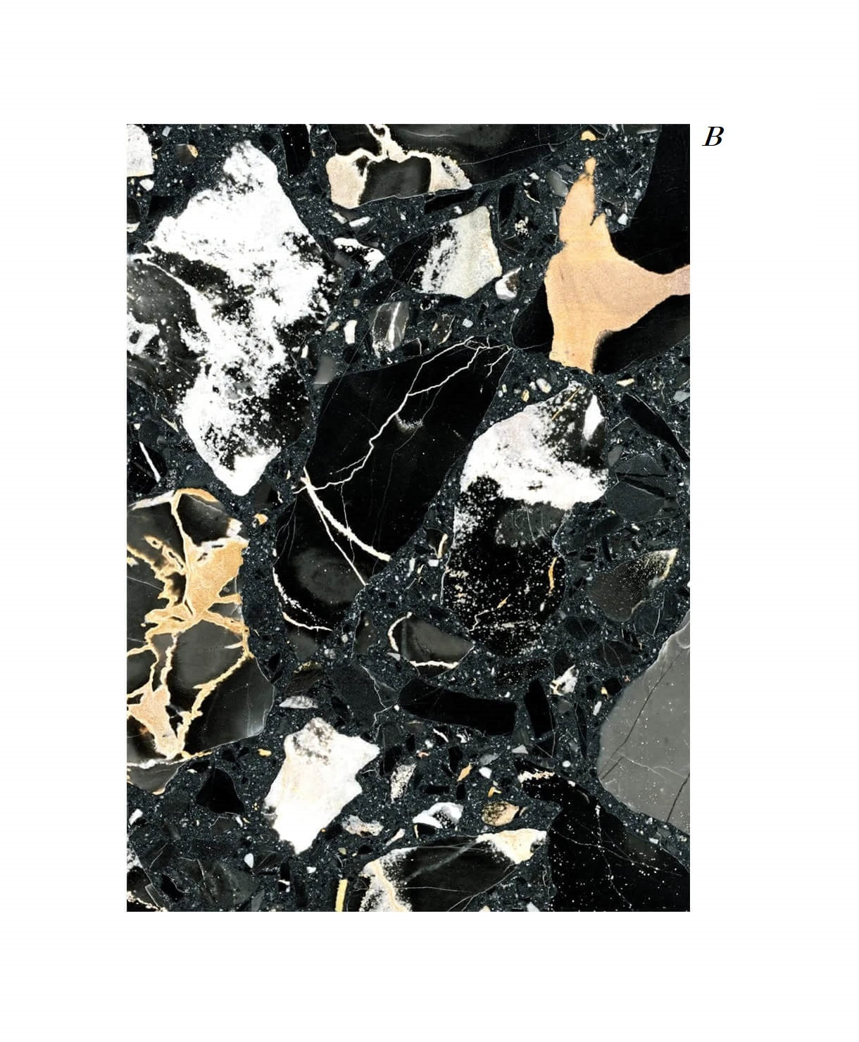 Abstract Blue Golden Marble Canvas Prints