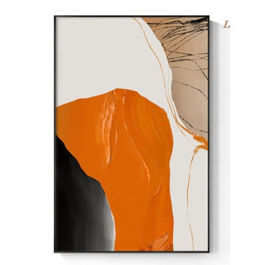 Abstract Yellow Black Canvas Prints