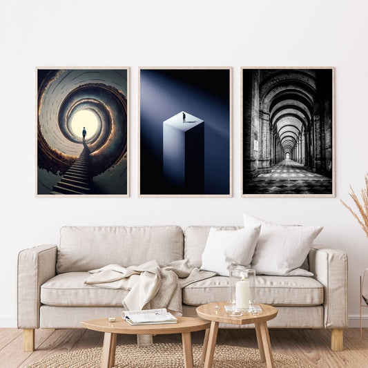 Abstract Architectural Arch Modern Wall Art Canvas Print