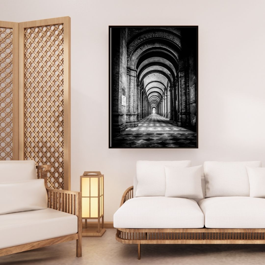 Abstract Architectural Arch Modern Wall Art Canvas Print