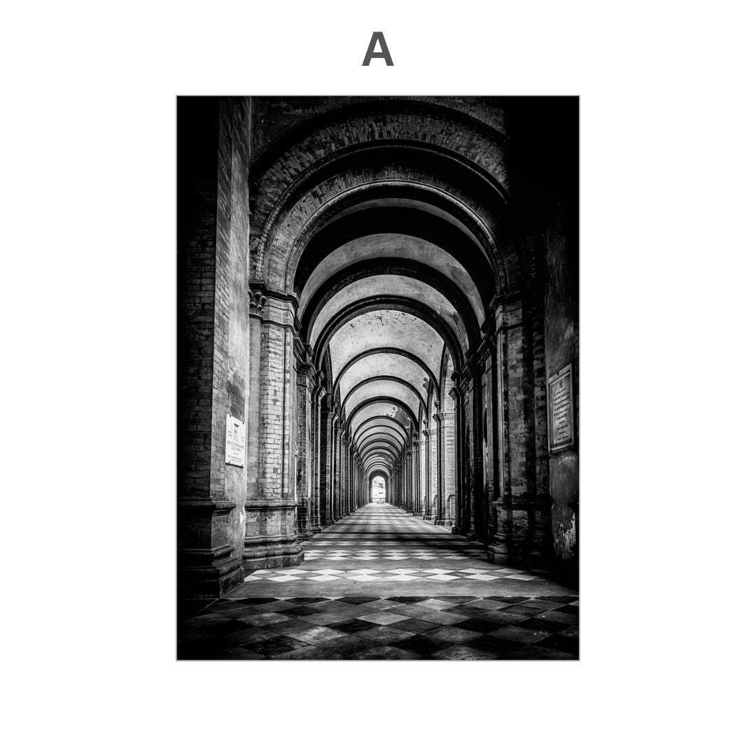 Abstract Architectural Arch Modern Wall Art Canvas Print