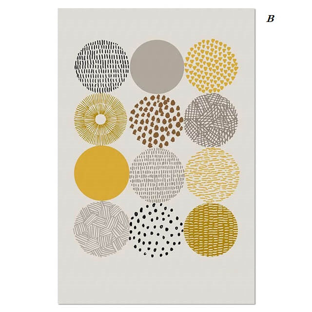 Abstract Leaves Geometric Canvas Prints