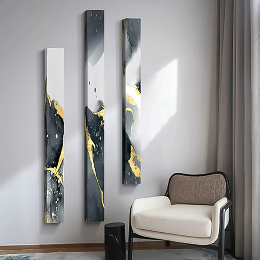 Abstract Vertical Slim Marble Canvas Prints