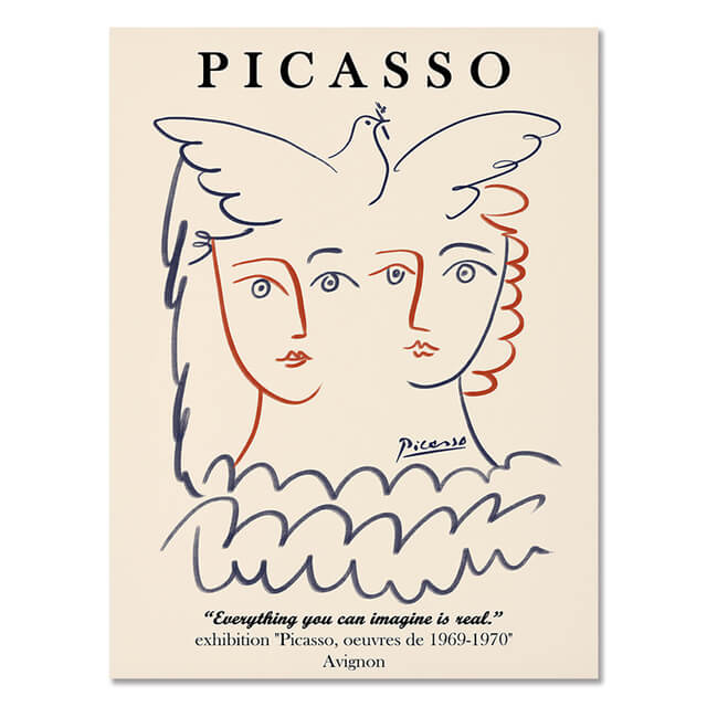 Abstract Girl Picasso Matisse Canvas Wall Art