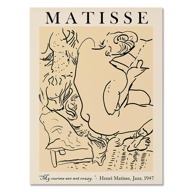 Abstract Girl Picasso Matisse Canvas Wall Art
