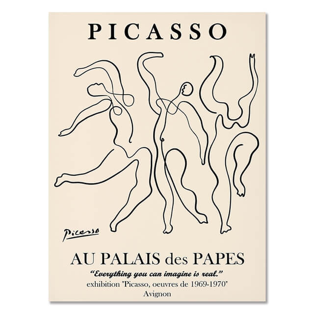 Abstract Girl Picasso Matisse Canvas Wall Art