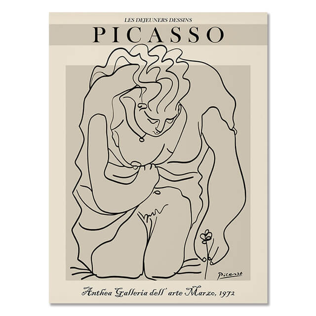 Abstract Girl Picasso Matisse Canvas Wall Art