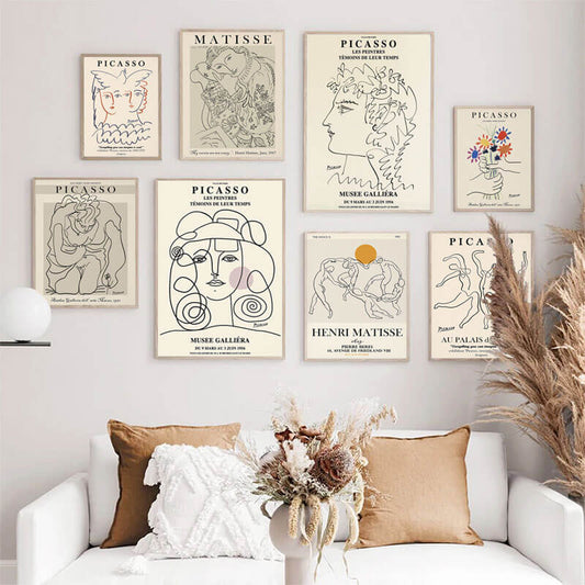 Abstract Girl Picasso Matisse Canvas Wall Art