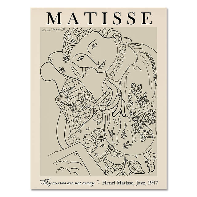 Abstract Girl Picasso Matisse Canvas Wall Art
