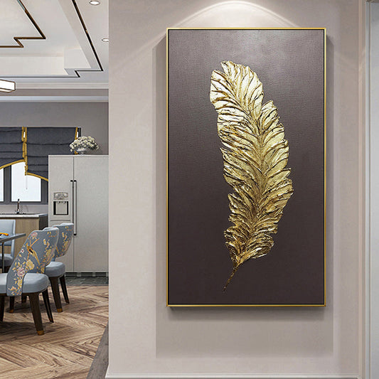 Golden Feather Canvas Print