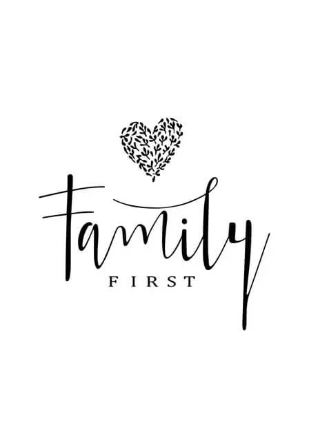 Abstract Line Drawing Family Hands Baby Wall Art