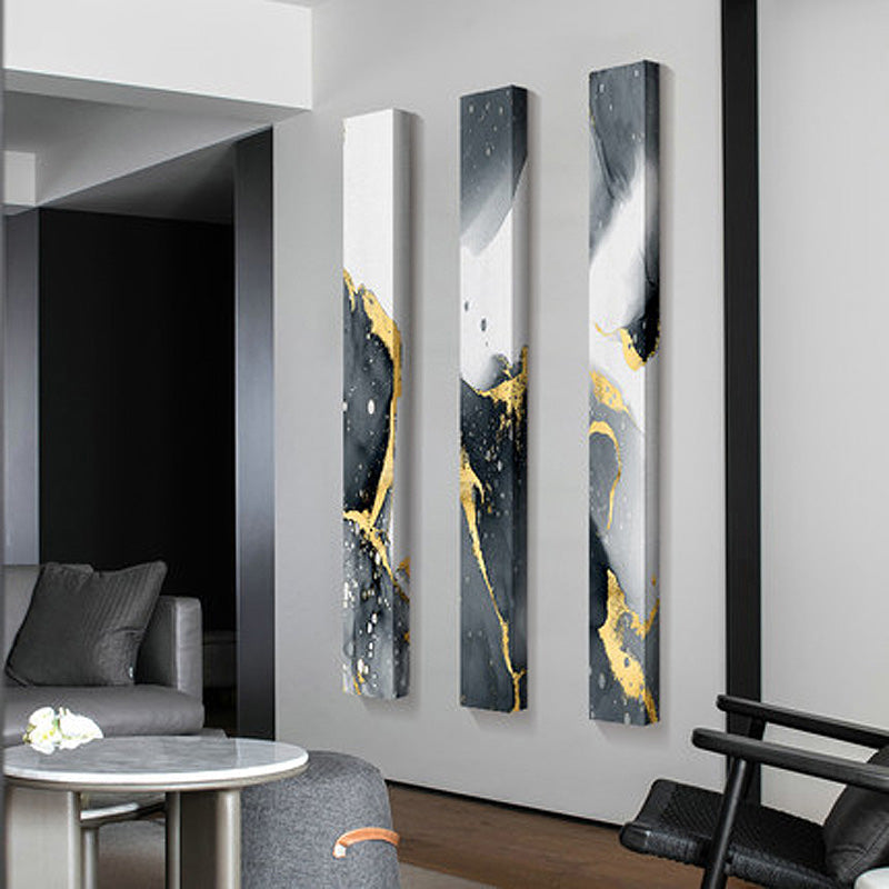Abstract Vertical Slim Marble Canvas Prints