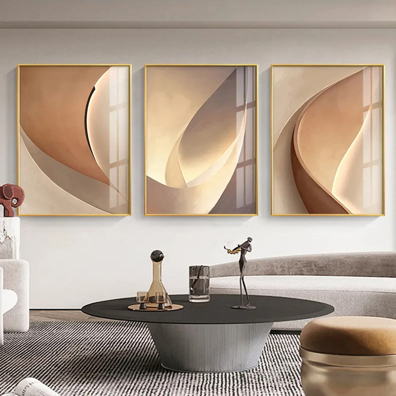 Abstract Terracotta Modern Wall Art Canvas Prints