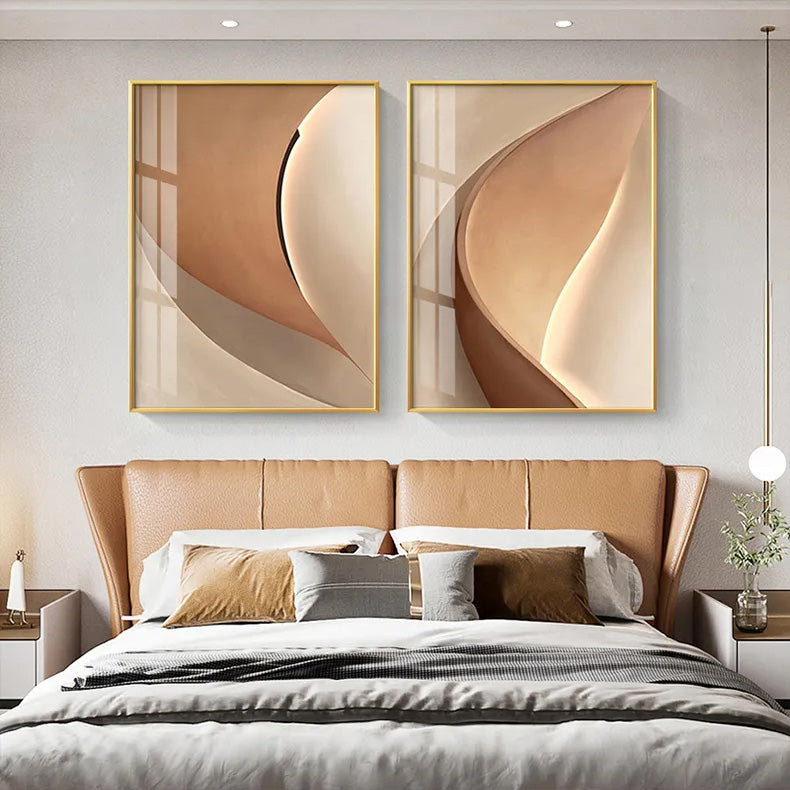 Abstract Terracotta Modern Wall Art Canvas Prints