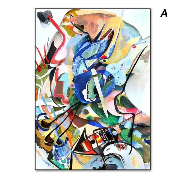 Abstract Watercolor Kandinsky Graphics Artwork Canvas Prints