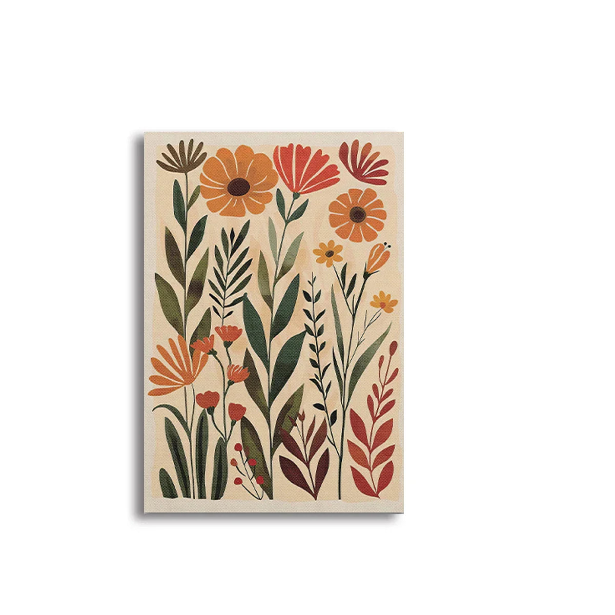 Bohemian Wildflowers Boho Wall Art Canvas Prints