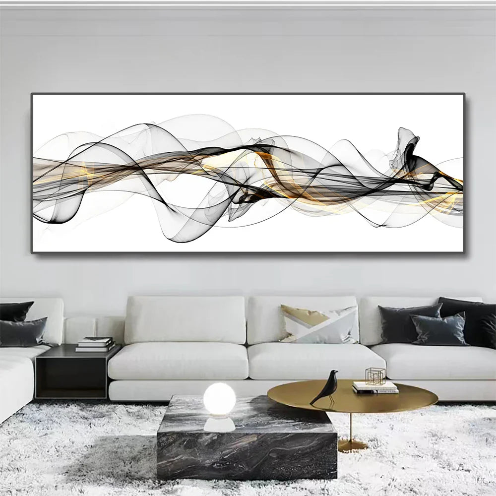 Abstract Flowing Minimalist Large Wall Art Canvas Print