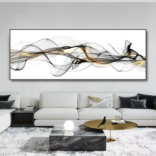 Abstract Flowing Minimalist Large Wall Art Canvas Print