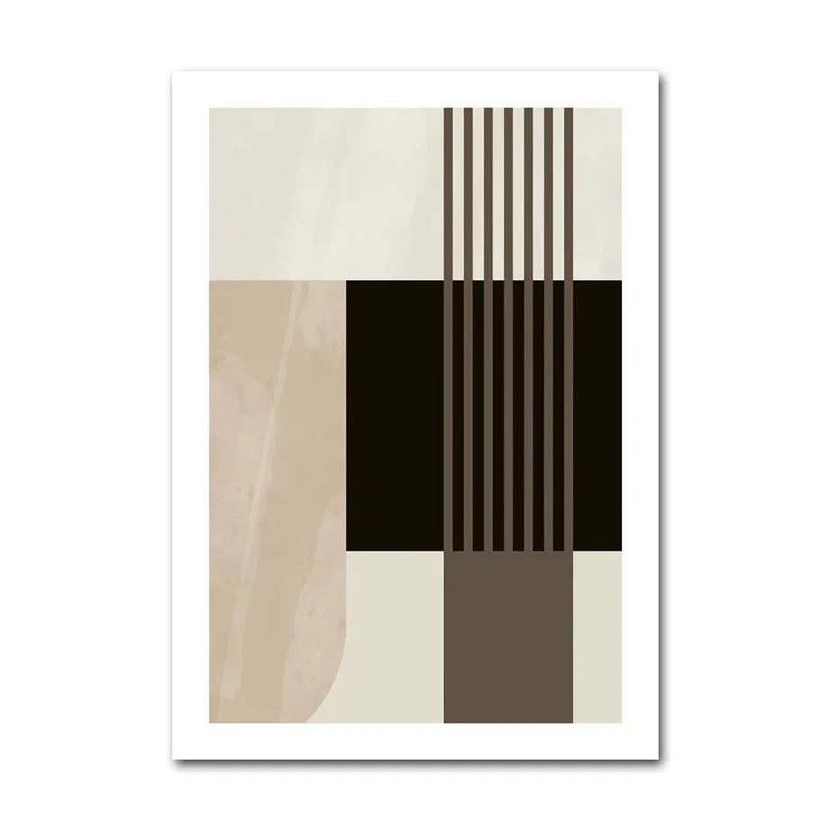 Abstract Geometric Color Blocks Wall Art Canvas Prints Modern Poster F ...