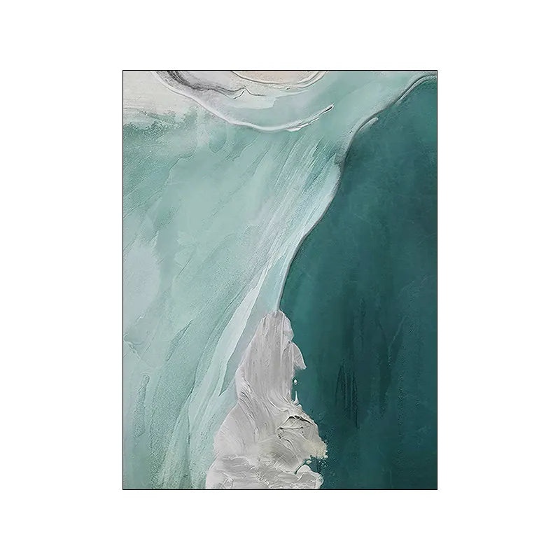 Abstract Green Seascape Wall Art Canvas Prints
