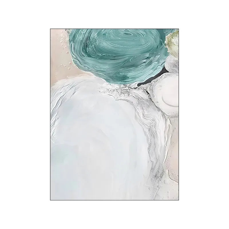 Abstract Green Seascape Wall Art Canvas Prints