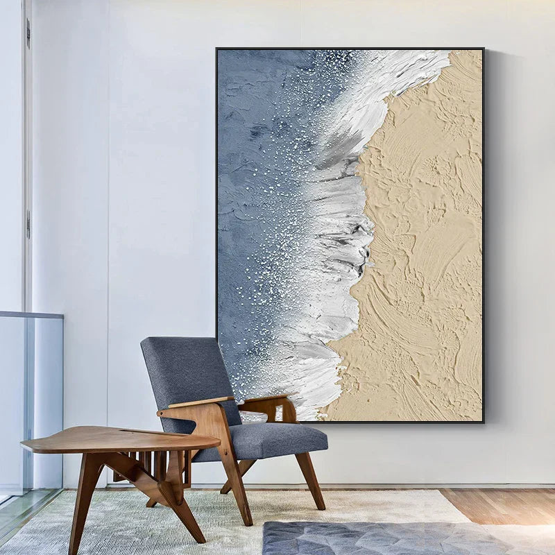 Abstract Beach Landscape Wall Art Canvas Print