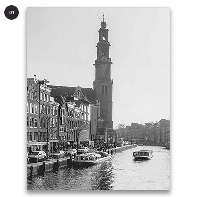 Amsterdam City Map Travel Wall Art Canvas Print