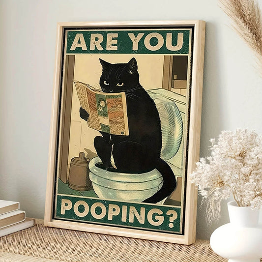 Are You Pooping Funny Canvas Wall Art