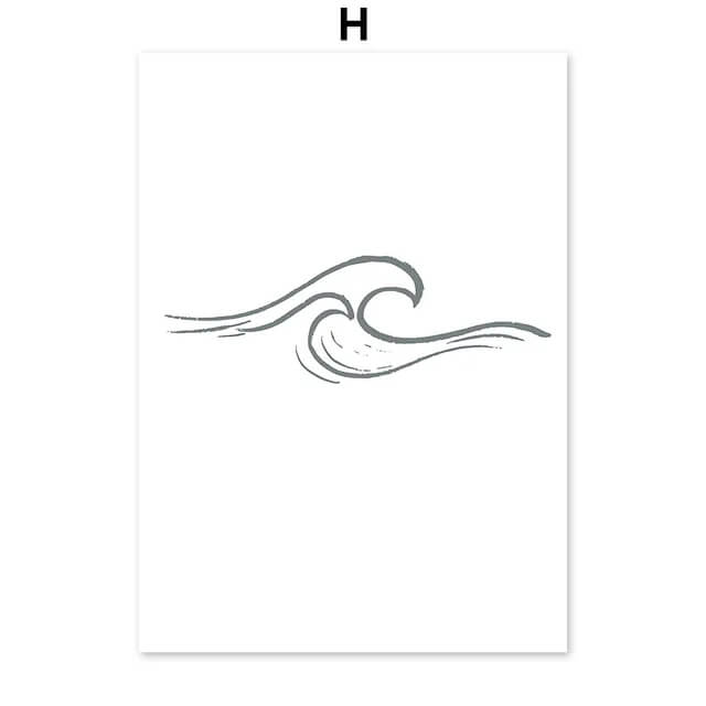 Beach Palm Tree Surf Bird Boho Wall Art