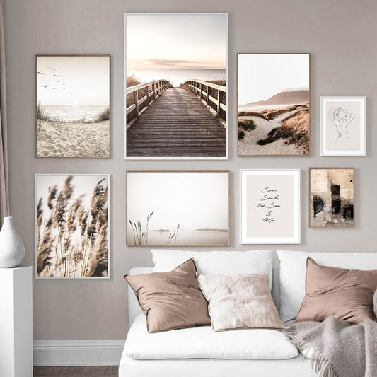 Beach Sunset Natural Landscapes Wall Art