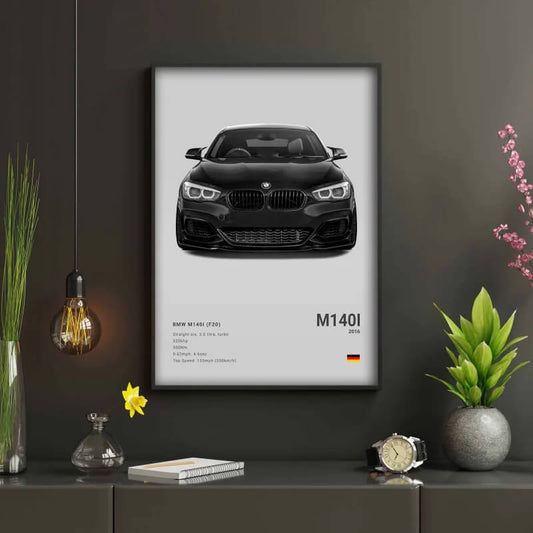 Black White Luxury Sport Racing Car Motorsport Canvas Print